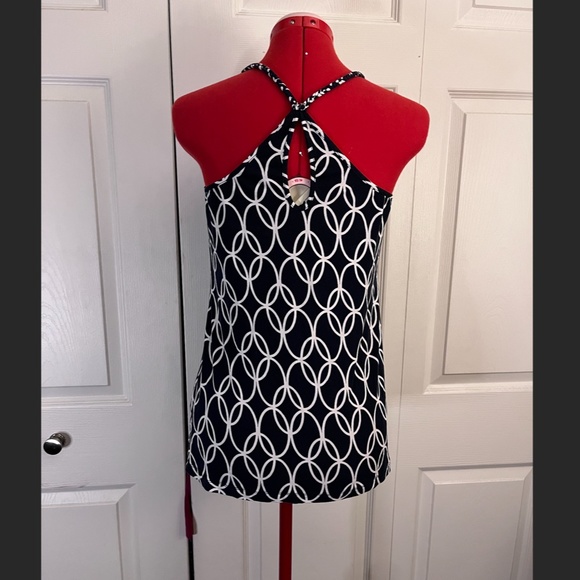 Tart Black & White Circle Print Tank Top L - Picture 2 of 5